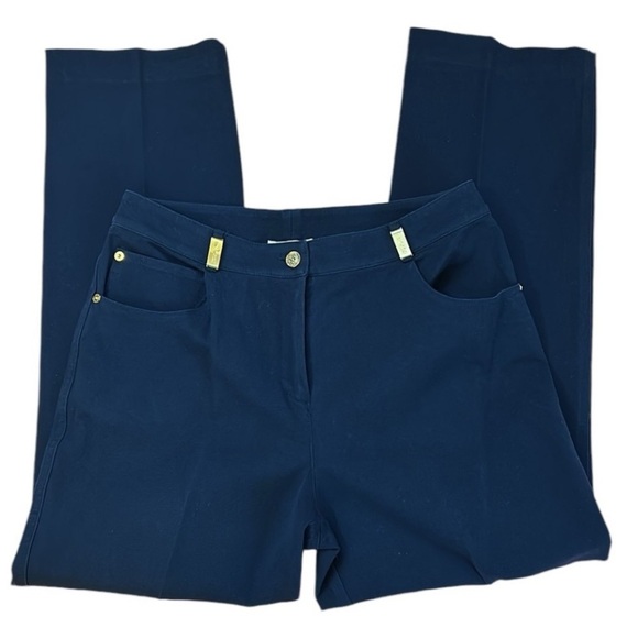 St. John Sport Classic Navy Blue Straight Leg Classic Pant, Womens size 4 - Picture 2 of 8